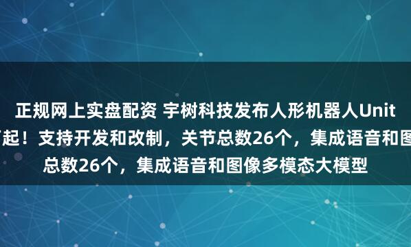 正规网上实盘配资 宇树科技发布人形机器人Unitree R1，3.99万起！支持开发和改制，关节总数26个，集成语音和图像多模态大模型